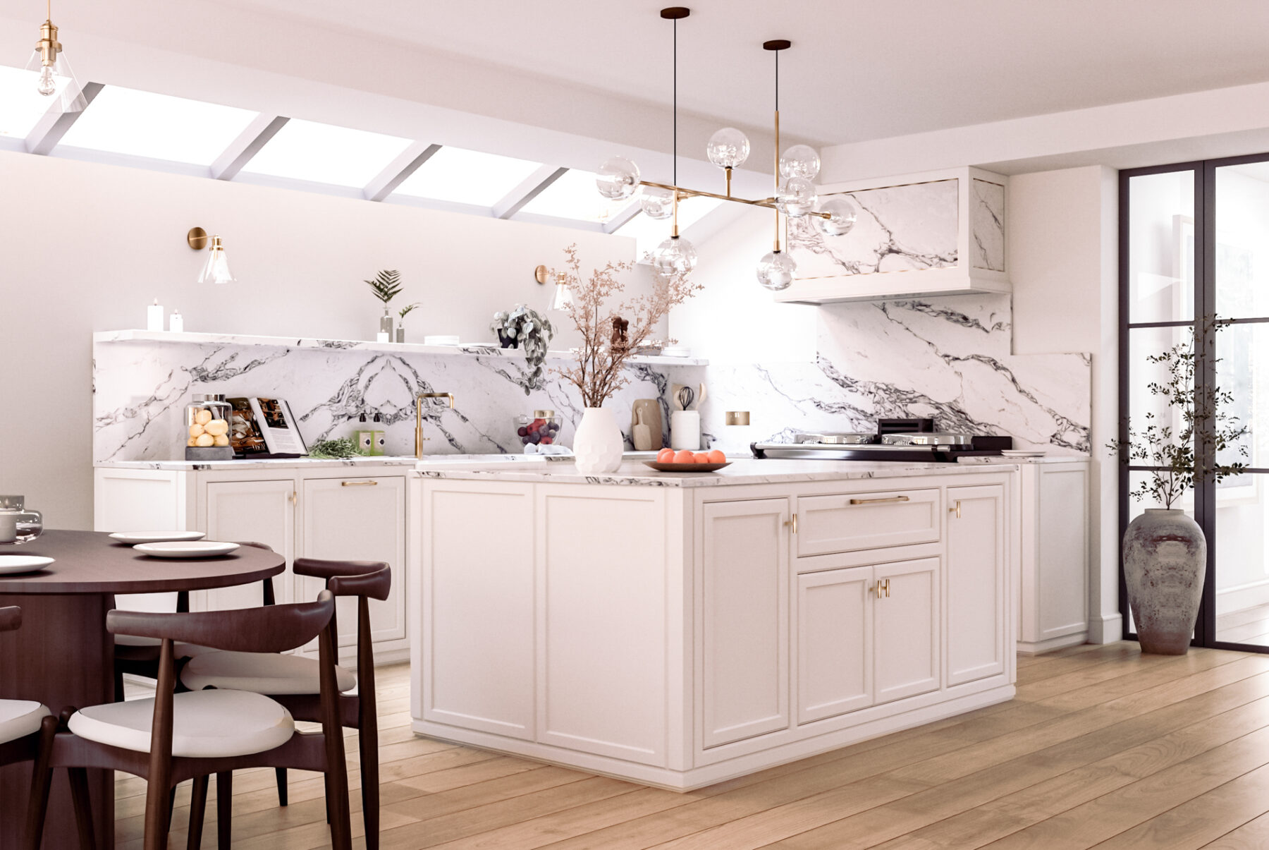 Quintesse, a Hand-Painted Shaker Kitchen in White by Modern British